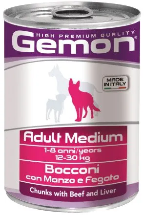 Корм для собак сер. порід GEMON Medium Adult Beef/Liver (яловичина/печінка) 415г