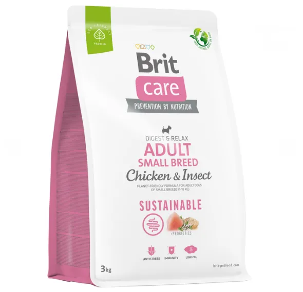 Brit Care Sustainable Adult Small Breed Chicken & Insect Курка & комахи (для собак до 10кг) 3кг