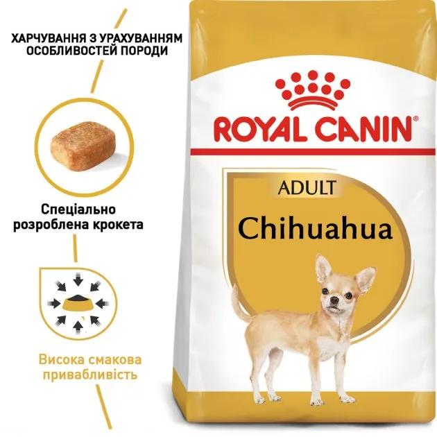 Royal Canin, Chihuahua Adult, для дорослих собак породи чихуахуа віком від 8 місяців, 3кг