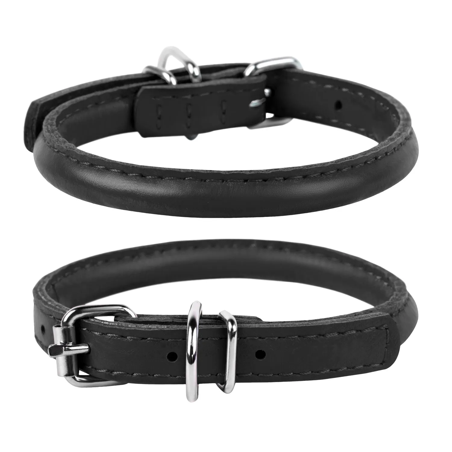 CoLLaR Glamour нашийник без прикрас для котів (чорний), W 9 мм, L 17-20 см
