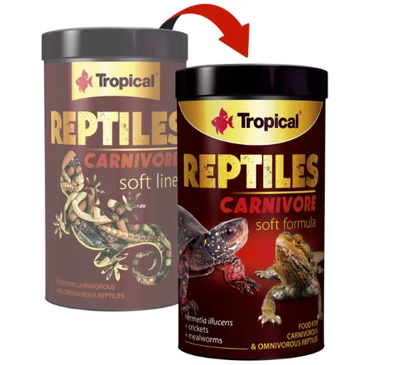 Корм для м'ясоїдних і всеїдних рептилій Reptiles Carnivore Soft 1000ml/260g