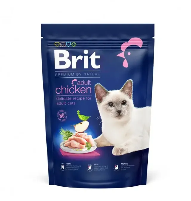 Brit Premium by Nature Cat Adult Chicken (для дорослих з куркою) 800г