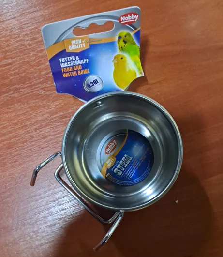 38006 Миска підвісна з нержавіючої сталі, гачок 8см 0.15л