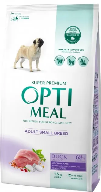 Optimeal для дорослих собак малих порід , 1,5кг