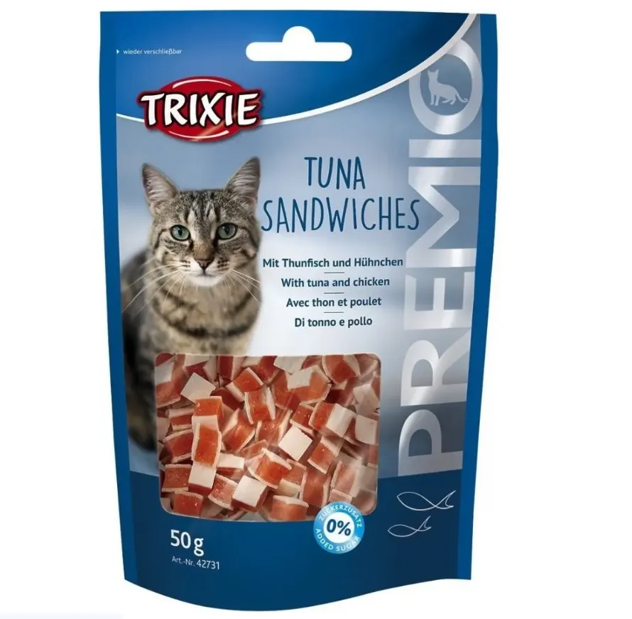 42731 Ласощі для котів Trixie Premio Tuna Sandwiches тунець, курка 50г