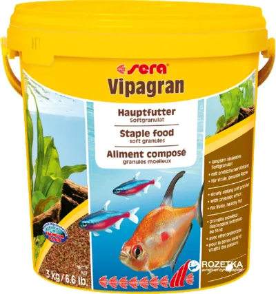 Корм Sera Vipagran корм для всіх акваріумних риб, гранули, 100 г