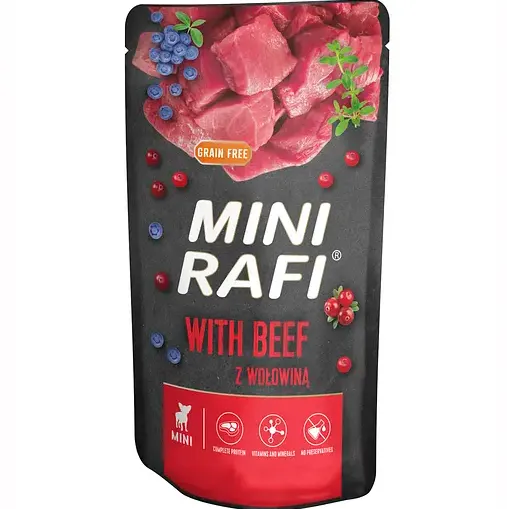 Mini Rafi пауч для собак малих порід з яловичиною 150г