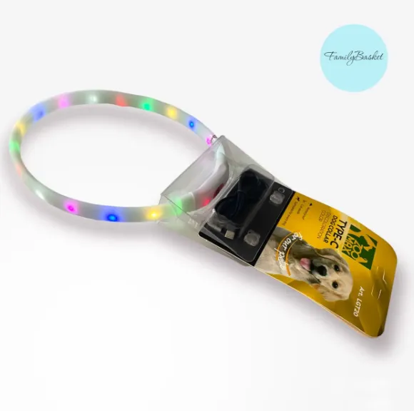 LGT11 Нашийник, що світиться ZooMax USB силікон Mix S 40cм/14мм