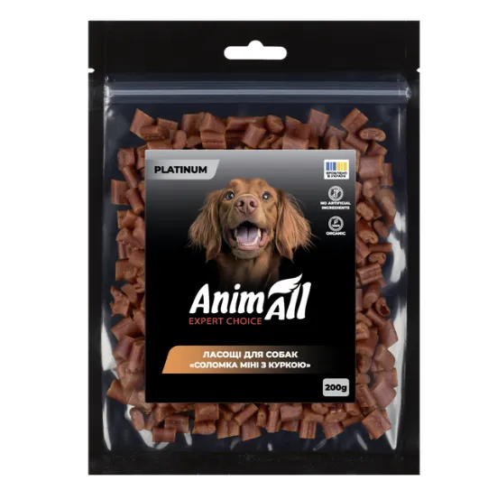 AnimAll Platinum Соломка міні з куркою для собак 1кг 185 981