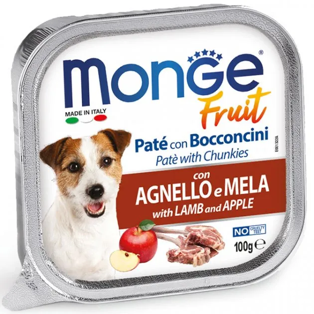 Корм для собак MONGE Fruit Lamb/Apple ягня/яблуко 100г