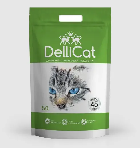 DelliCat Силікагелевий гігієнічний наповнювач, 20 л