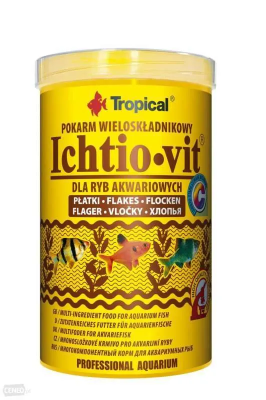 Ichtio-vit 500ml 100g основний корм для всіх видів риб (пластівці) 77005/74405
