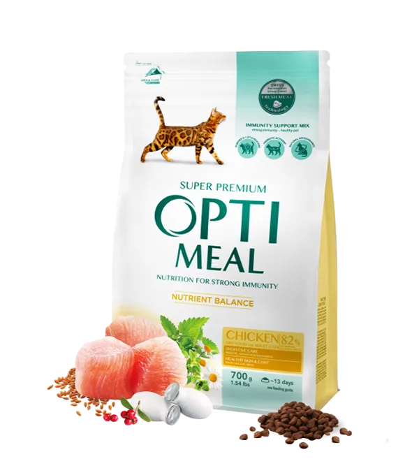 Optimeal+ для котів, курка 700г