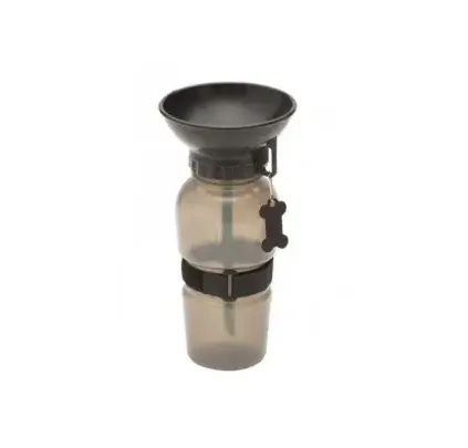 Дорожня поїлка Pet Bottle 500мл з тарілкою, колір в асорт.