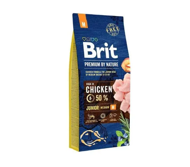 Brit Premium Junior M для молодих собак середніх порід вагою 10-25кг 1кг