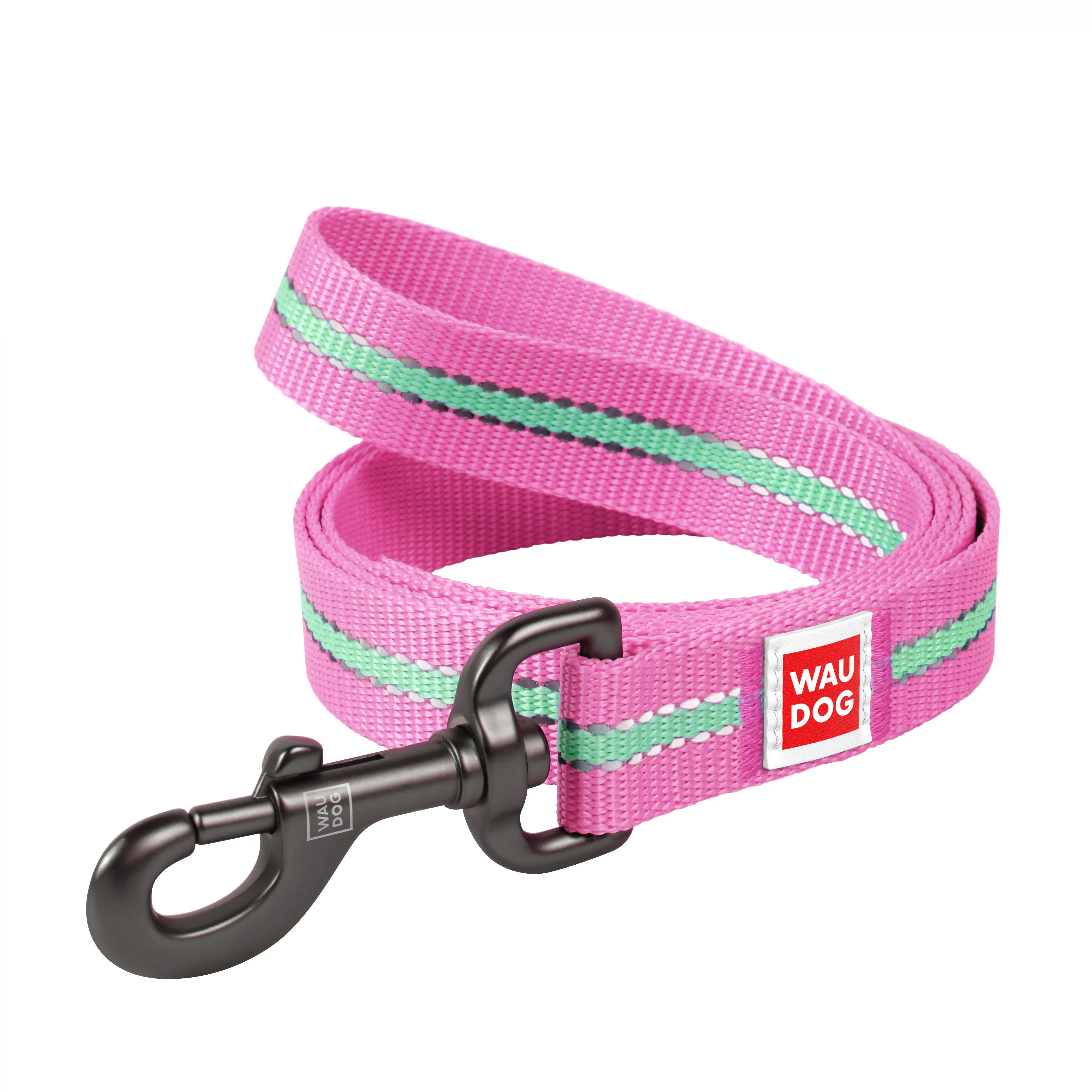 CoLLaR WauDog Nylon повідець світлонакопичувальний (рожевий), W 25 мм, L 122 см