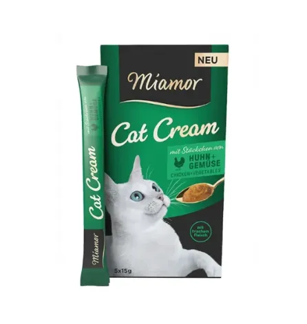 Miamor Huhn & Gemuse Cream крем-паста для котів з куркою та овочами 5*15г 742711