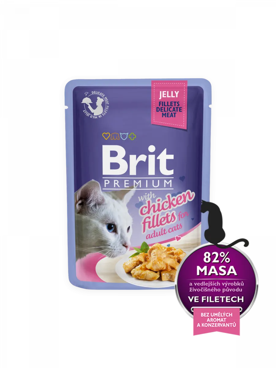 Brit Premium Cat pouch (філе курки в желе) 85g