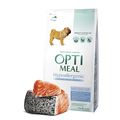 Optimeal для собак середніх порід гіпоалергенний (лосось), 1.5 кг