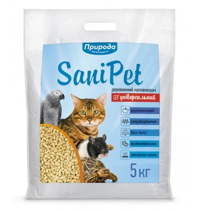 Наповнювач Sani Pet для гризунів натурал, 5 кг