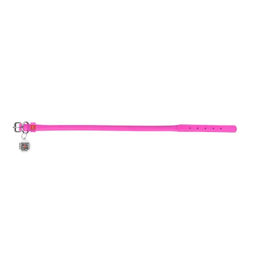 35057 Нашийник WAUDOG GLAMOUR круглий з QR паспортом (діам. 10мм, довж. 33-41см) рожевий
