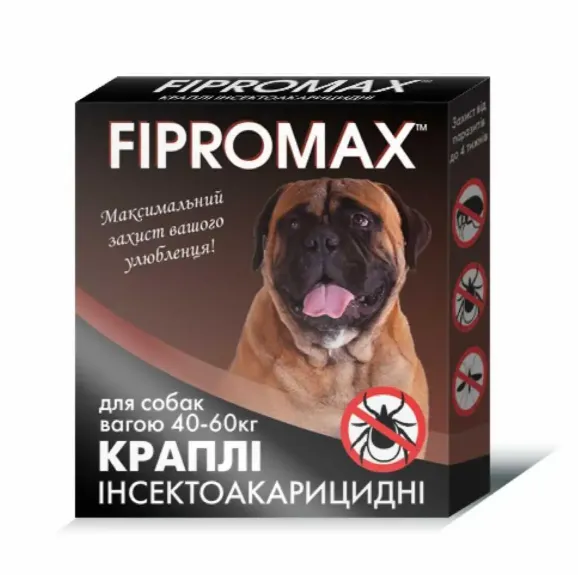 Краплі інсектоакарицидні Fipromax для собак 40-60кг
