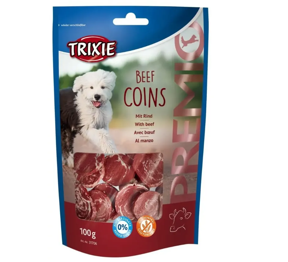 31706 Ласощі для собак Trixie Premio Beef Coins яловичина 100г