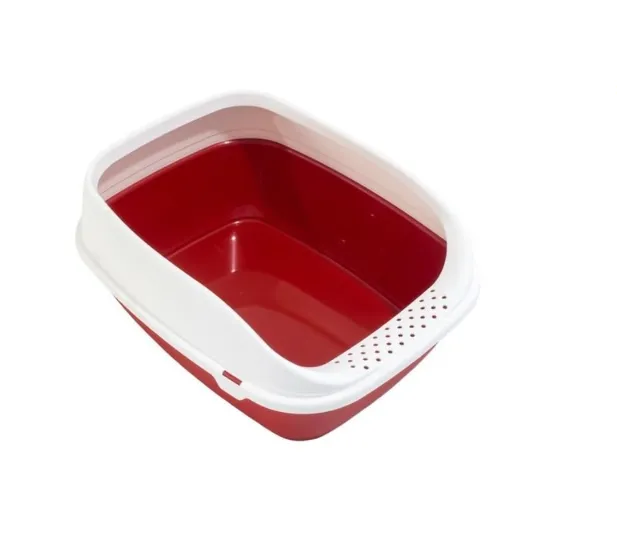 Туалет для котів з рамкою "BETA PLUS MINI RED" 43*31*16