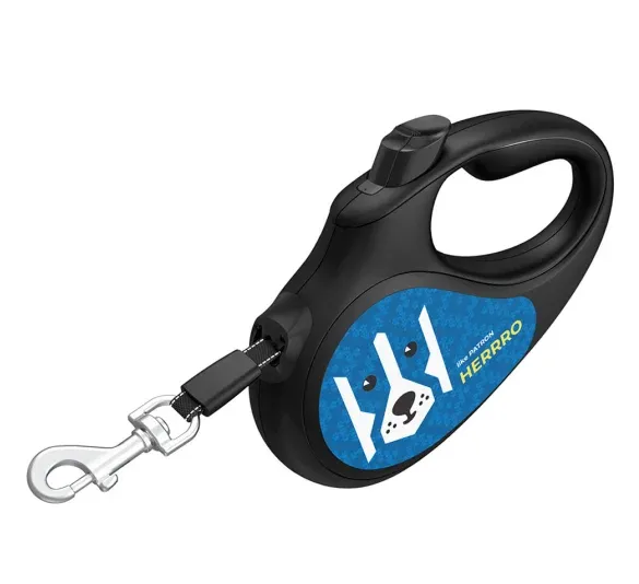382-4025 Повідець-рулетка WAUDOG R-leash малюнок "Патрон" М до 25кг, 5м світловідбив. стрічка