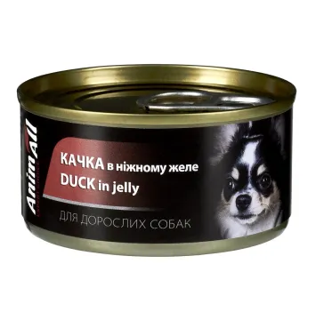 Корм вологий Animall для собак з качкою в желе 80г
