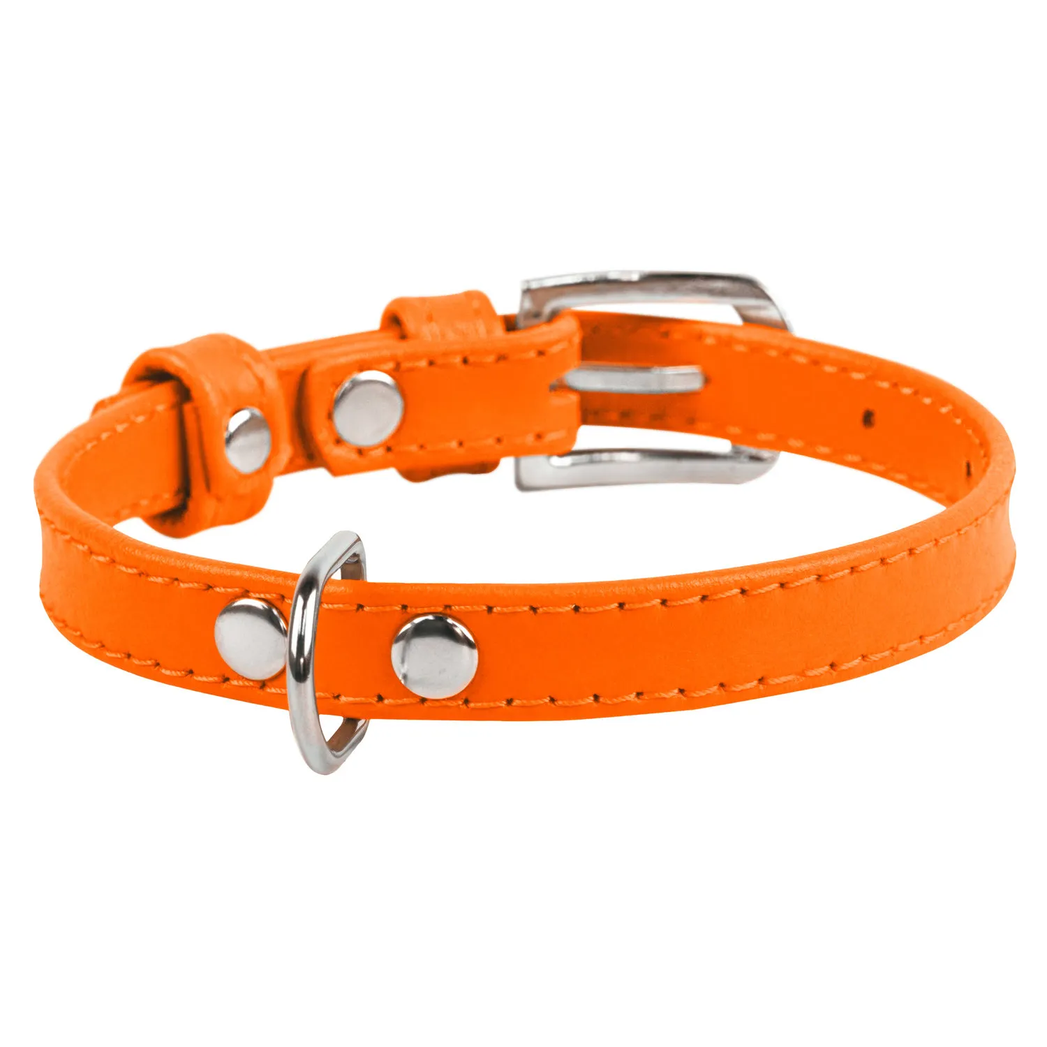 CoLLaR Glamour нашийник без прикрас (помаранчевий), W 9 мм, L 18-21 см