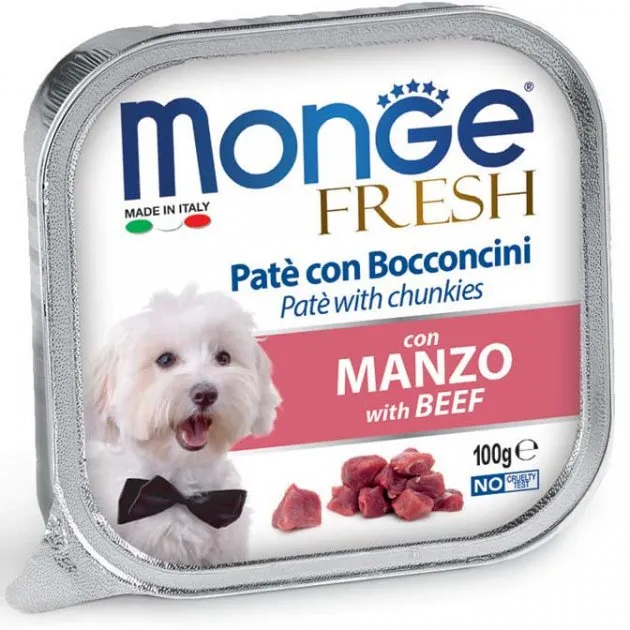 MONGE Fresh Beef Консервований корм для собак, яловичина 100г