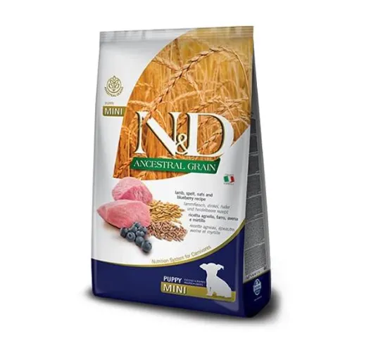 Farmina Dog N&D Low Grain Lamb&Blueberry Puppy Mini з ягням та чорницею для цуценят 0.8kg 33697