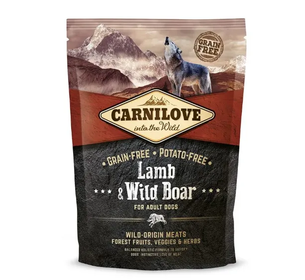 Корм Carnilove для дорослих собак з ягням та диким кабаном 1.5кг