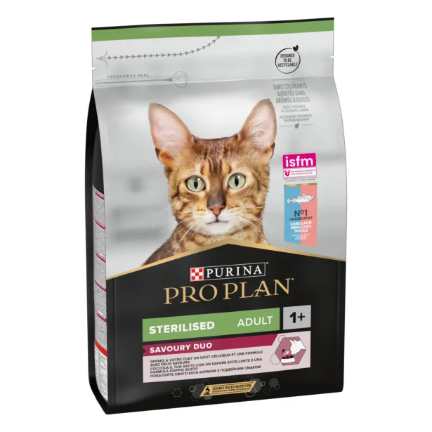 ProPlan 3 кг Sterilised DUO з тріскою і фореллю для стерилізованих