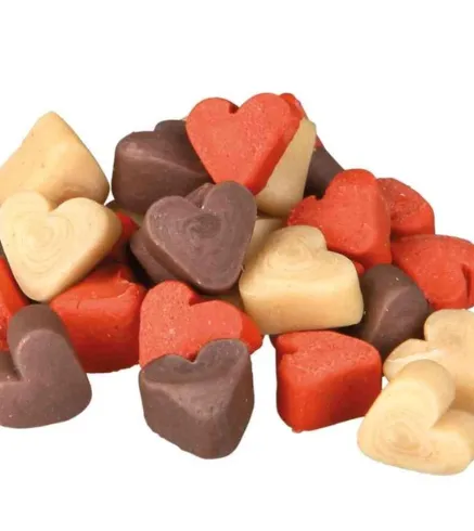31524 Ласощі для собак Trixie Trainer Snack Mini Hearts курка, ягня, лосось (відро) 200г