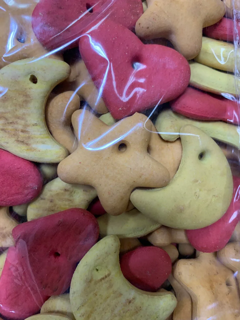 Печиво для собак Heart, moon, star зі смаком помідорів, куркуми, ванілі 1кг 581944