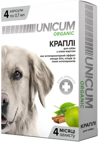 Unicum Organic Краплі проти бліх і кліщів для собак