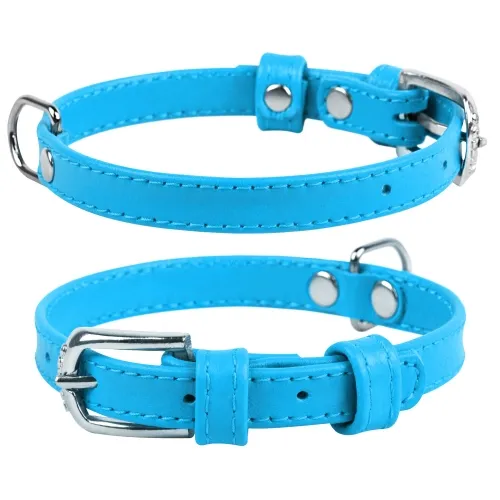 32012 Нашийник "CoLLaR GLAMOUR" без прикрас (шир.9мм, довж.19-25см) блакинтний