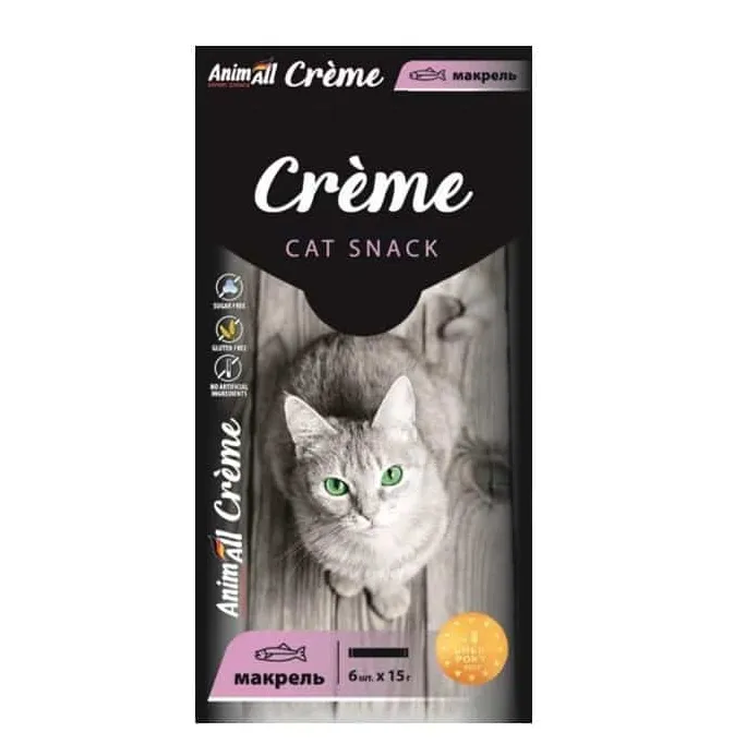 AnimAll Creme для котів зі смаком макрелі 6*15г