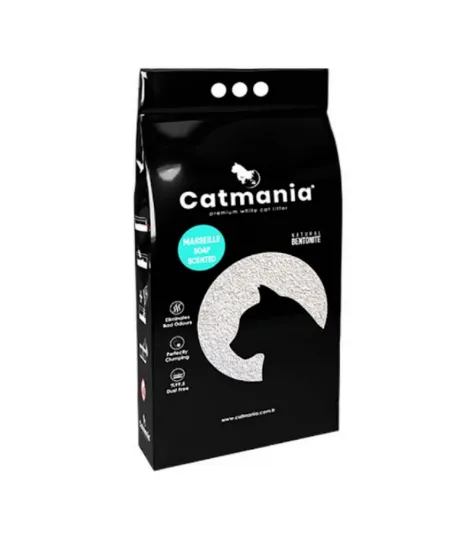 Бентонітовий наповнювач CATMANIA Марсельське мило + бірюзові гранули, 10л