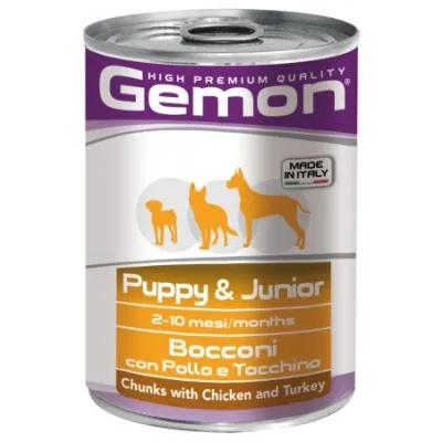 Корм для цуценят GEMON Puppy & Junior Chicken/Turkey (курка/індик) 415г