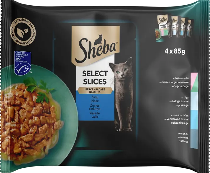Sheba POU Асорті з риби в соусі 4*85г
