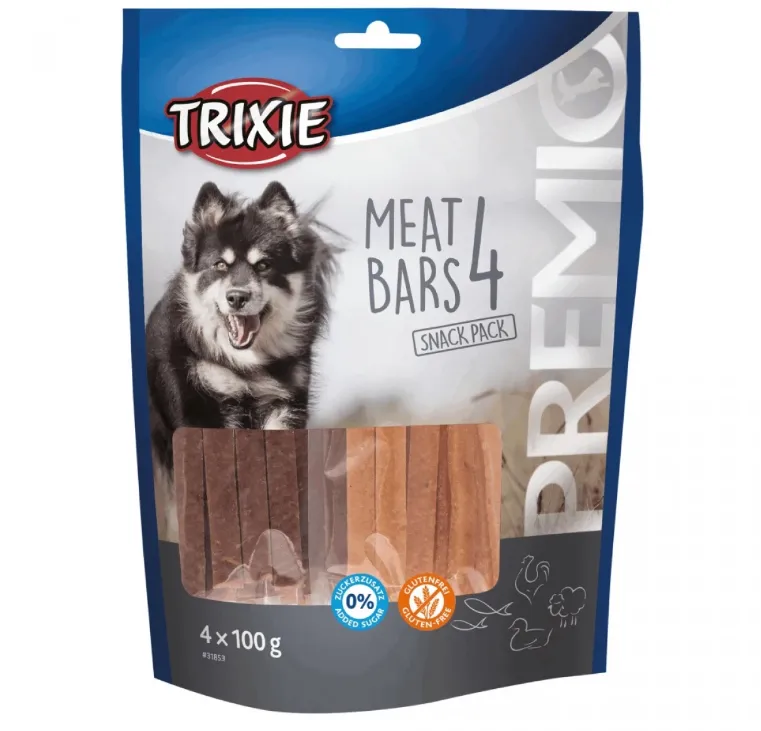 31853 Ласощі для собак Trixie Premio 4 Meat Bars курка/качка/ягня/лосось 4*100г