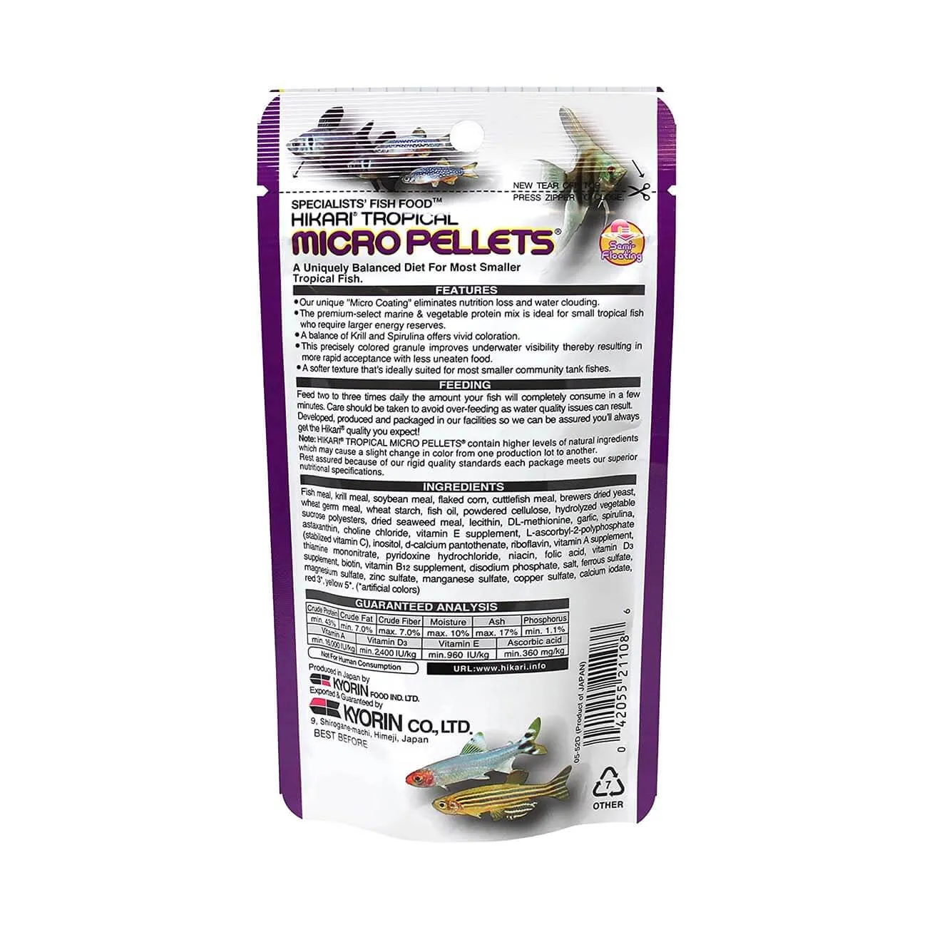 Hikari Tropical Micro Pellets 22g 21102