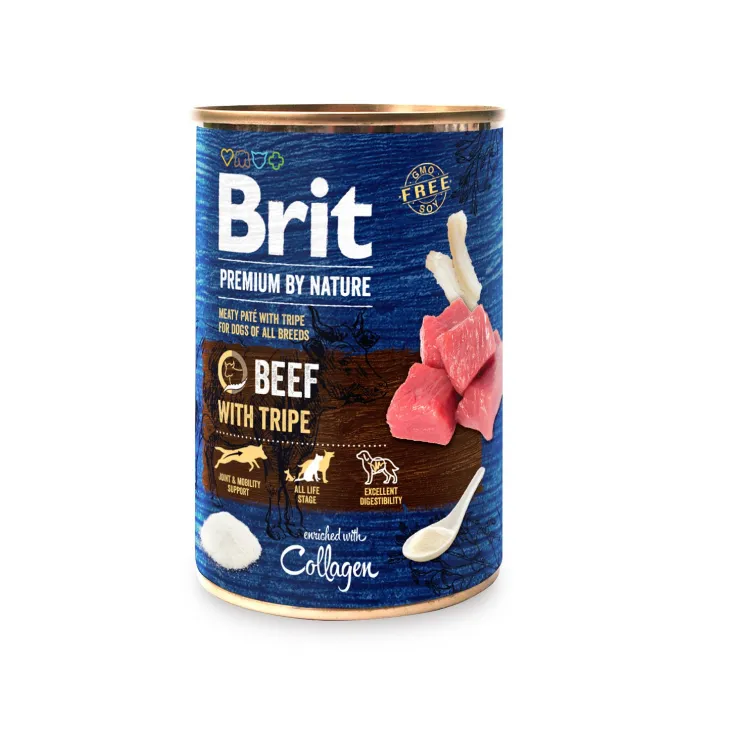 Brit Premium by Nature 400g яловичина/тельбухи