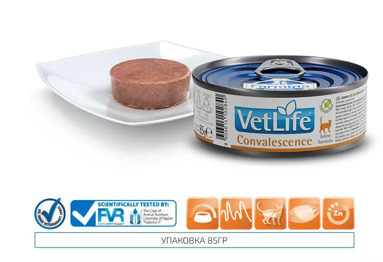 Farmina Cat Vet Life Convalescence дієт. харчування, для відновл. харчування та одужання 85г 02840
