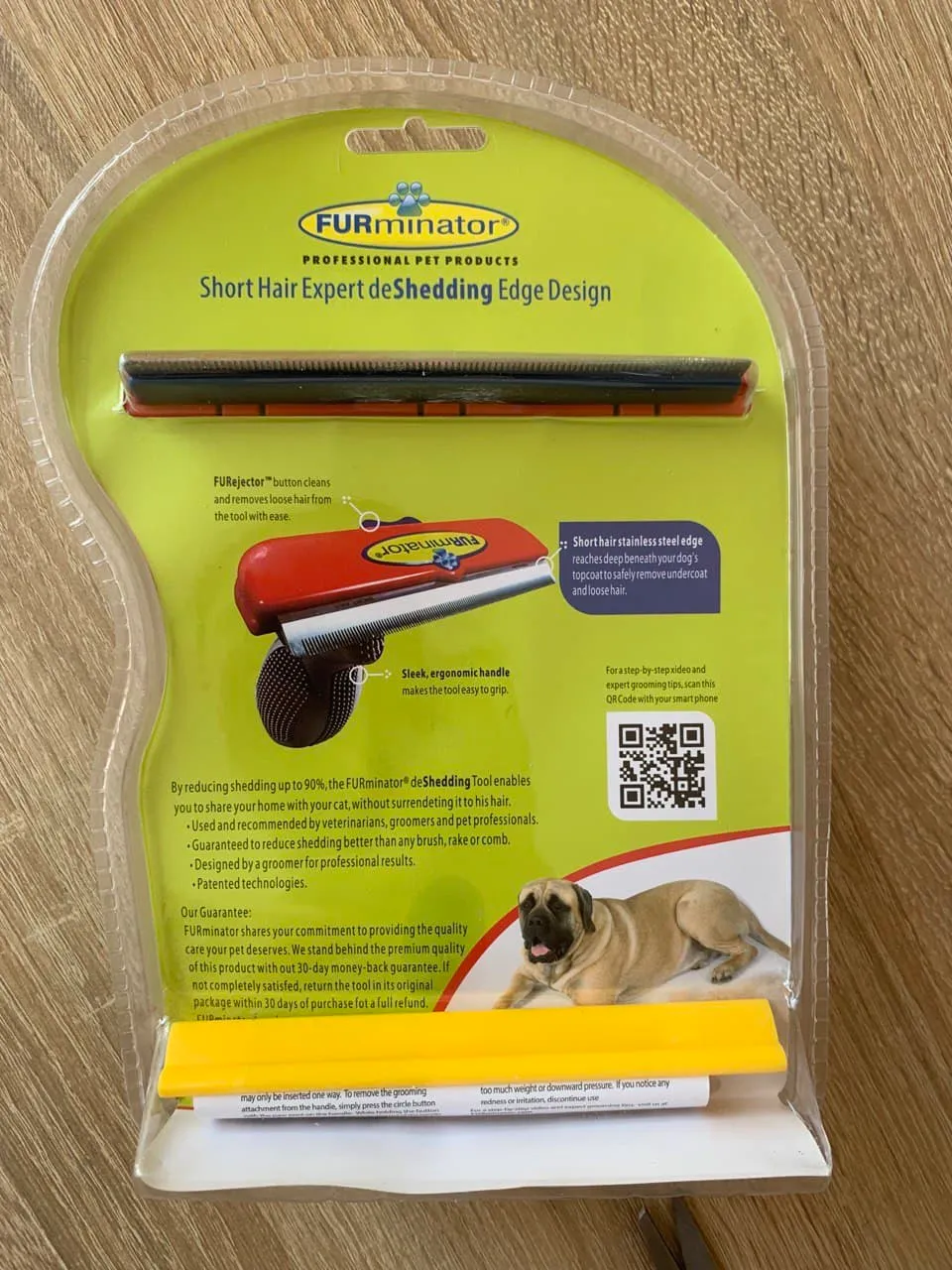 FURminator 125*5mm з кнопкою для соб. коротк. шерсть червоний DeShedding Tool