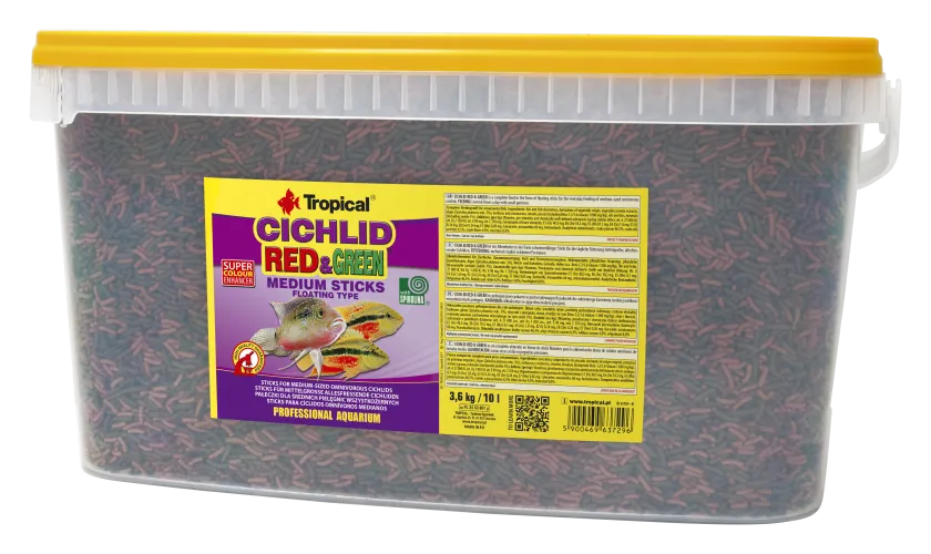 CICHLID RED & GREEN MEDIUM STICKS 0,1кг