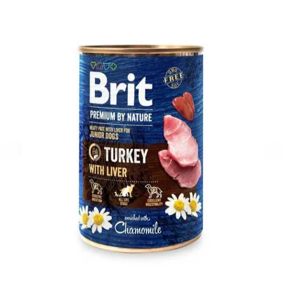 Brit Premium by Nature 400g індичка/печінка